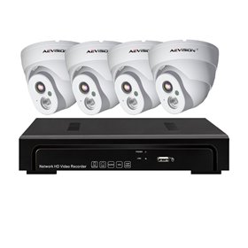 AEVISIONSistem supraveghere video IP PoE 4 camere dome 1080P Aevision