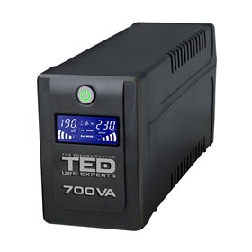 UPS 700VA 400W LCD TED LINE INTERACTIVE CU STABILIZATOR 2 IESIRI SCHUKO