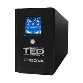 UPS 3100VA 1800W line interactive cu stabilizator 3 iesiri schuko