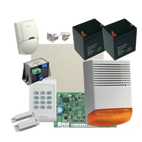 Kit alarma la efractie DSC cu sirena exterioara KIT1404EXT-BS1