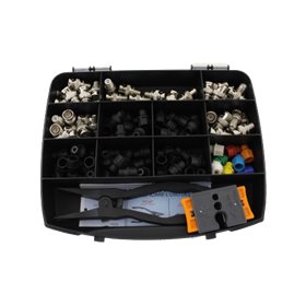 Kit 50 conectori CAP SYSTEM, decapator si cleste sertizare - CAP SYSTEM CAP-KIT2BNC