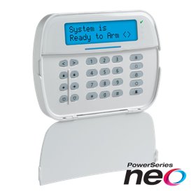Tastatura LCD alfanumerica wireless si cititor de proximitate, cablata, 128 zone, SERIA NEO - DSC NEO-HS2LCD-WFP