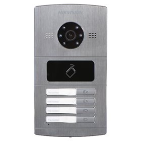 Panou exterior videointerfon TCP/IP pentru 4 familii, control acces integrat - HIKVISION DS-KV8402-IM