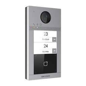 Panou exterior videointerfon TCP/IP pentru 2 familii, Wi-Fi 2.4GHz, control acces integrat - HIKVISION DS-KV8213-WME1