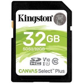 Kingston 32GB SDHC Canvas Select Plus 100R C10 UHS-I U1 V10 EAN: 740617297904