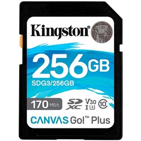 Kingston 256GB SDXC Canvas Go Plus 170R C10 UHS-I U3 V30 EAN: 740617301519
