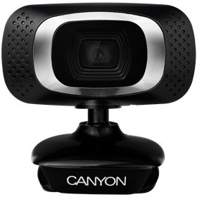 CANYON 720P HD webcam with USB2.0. connector, 360° rotary view scope, 1.0Mega pixels, Resolution 1280*720, viewing angle 60°, ca