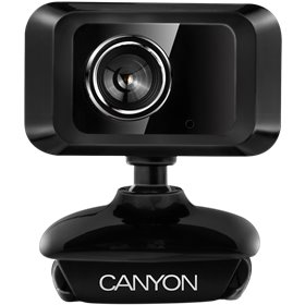 CANYON Enhanced 1.3 Megapixels resolution webcam with USB2.0 connector, viewing angle 40°, cable length 1.25m, Black, 49.9x46.5x
