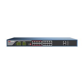 Switch Web-managed 16 porturi PoE, 2 porturi SFP uplink, - HIKVISION DS-3E1318P-E