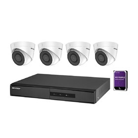 KIT IP 4X IPCAMTURRET 1XNVR 1XHDD1TB POE