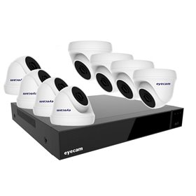 Sistem Supraveghere Video 8 Camere Dome 5MP 3.6mm 20M