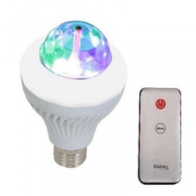 BEC LED E27/230V RGB 3X1W + 15LED-URI SMD ALBE + TELECOMANDA