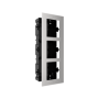 Rama montaj ingropat din otel inoxidabil, 3 module, pentru Interfon modular - HIKVISION DS-KD-ACF3-S