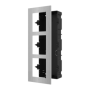 Rama montaj ingropat din otel inoxidabil, 3 module, pentru Interfon modular - HIKVISION DS-KD-ACF3-S
